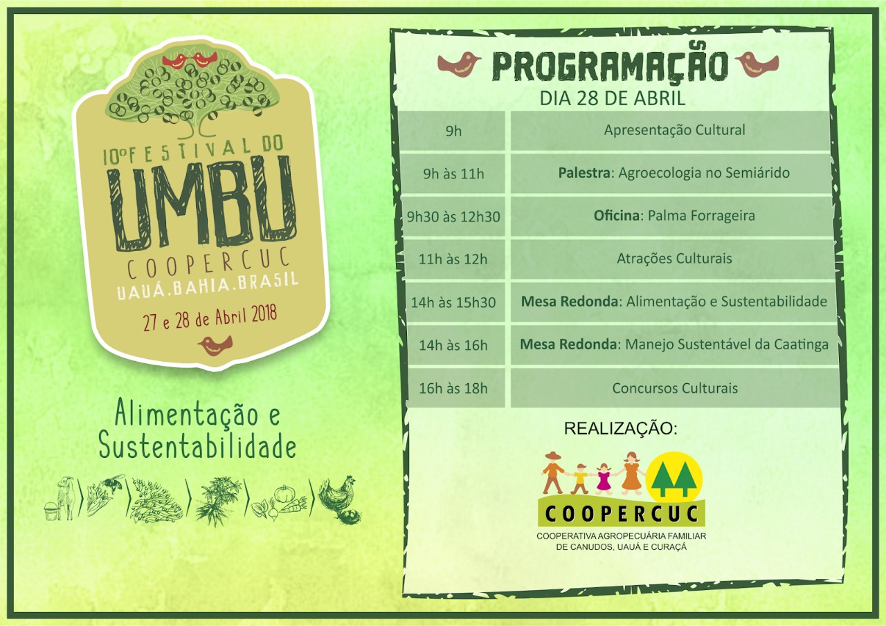 Alimentação e sustentabilidade são temas de Festival do Umbu